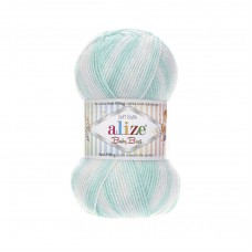 ALIZE BABY BEST BATIK 6659 белый/бирюзовый